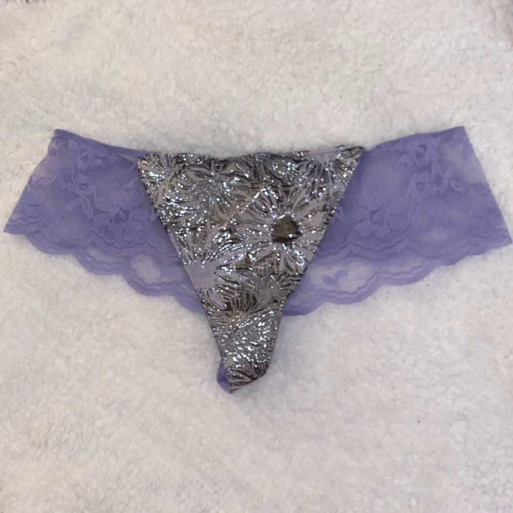 Victoria’s Secret Angels Lavender Wide Lace Thong